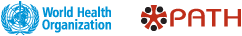 WHO logo, PATH logo