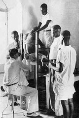 Lumbar puncture in the 1950s.